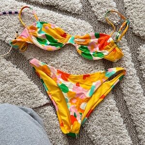 Princess Polly Colorful Floral Bikini Set